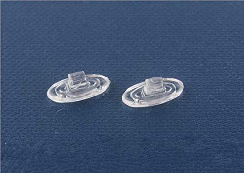 NicelyFit Clear Push-on Nose Pads for Oakley Eyeglass Frames OX5079 OX5038 OX5066 OX5088 OX3102 OX5040 OX5042 etc. (Clear - 2 Pairs) - Image 2
