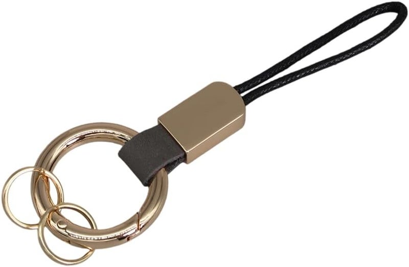 Simulated Leather Keychain With And Adjustable Wrist Strap Trendy Holder For Car Keys Organization - Image 1