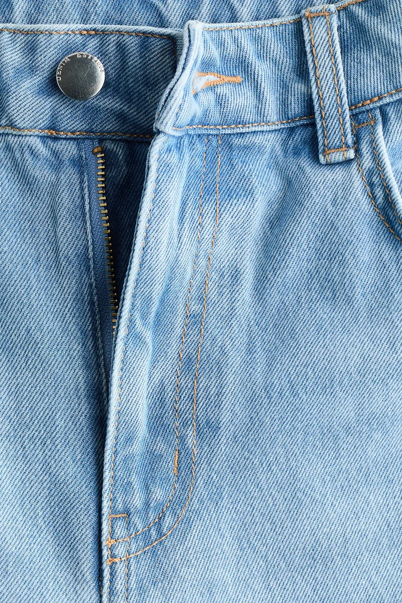 H&M  Straight High Waist Scarf-detail jeans for Women | Best Price UAE