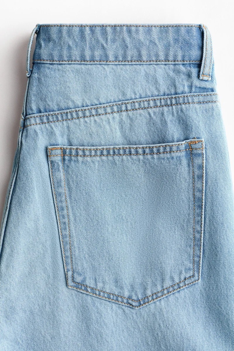 H&M  Straight High Waist Scarf-detail jeans for Women | Best Price UAE