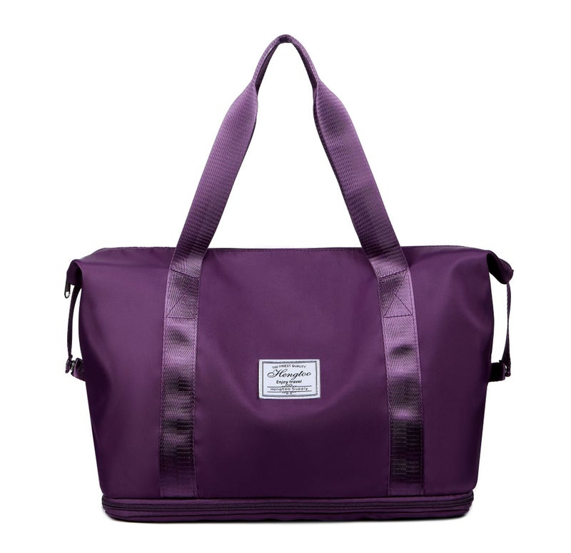 Generic Spacious Yoga Travel Bag with Logo Printing Dark purple 