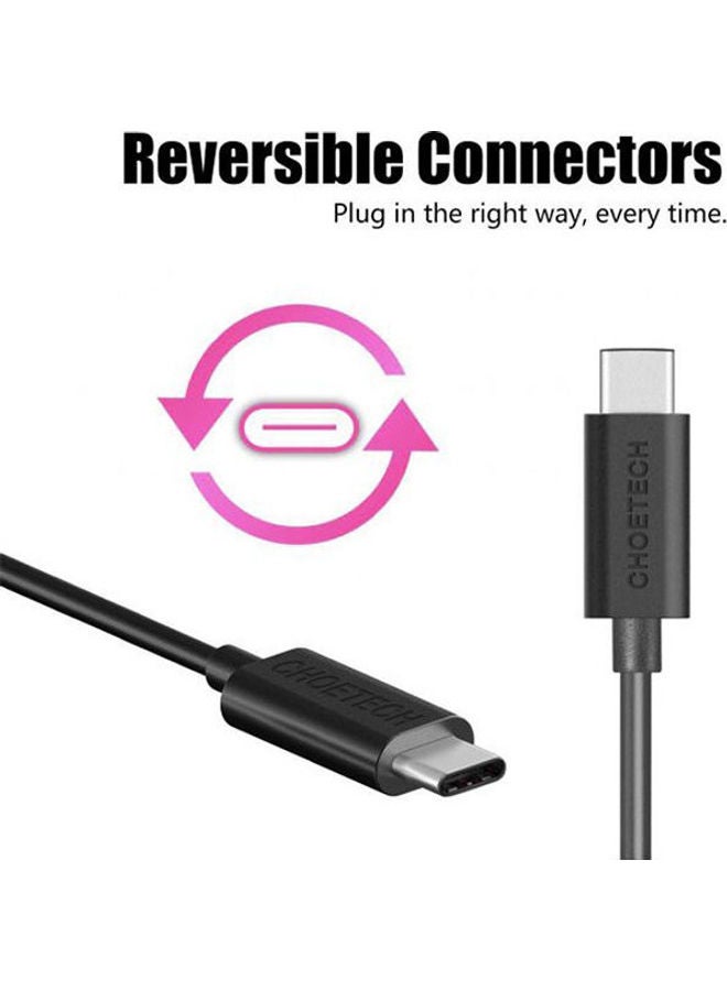 تشوتيك كابل USB من النوع ايه إلى USB من النوع سي أسود - Image 3