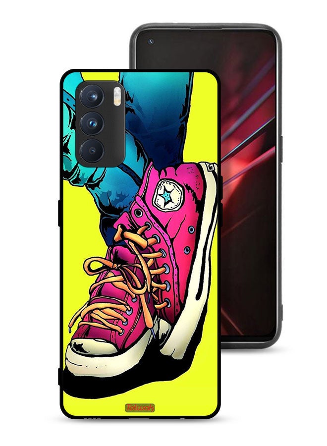 Tolwak Oppo K9 Pro Protective Case Cover Canva Shoes Art - Image 1