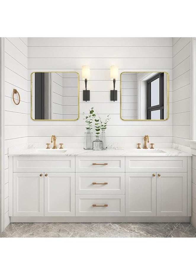Bathroom Mirror Full Length Mirror Wall Mounted Mirror Makeup Mirror Dressing Mirror Frame Mirror for Bathroom Living Room Bedroom (60*60CM)  - Image 3