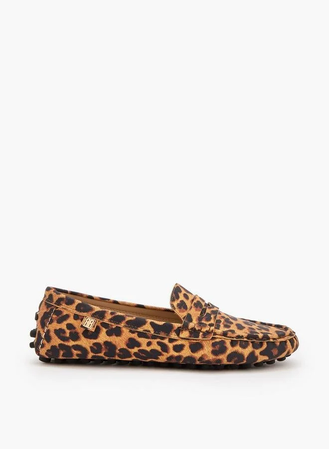 Renzo Ruganni Women Animal Print Slip-On Loafers