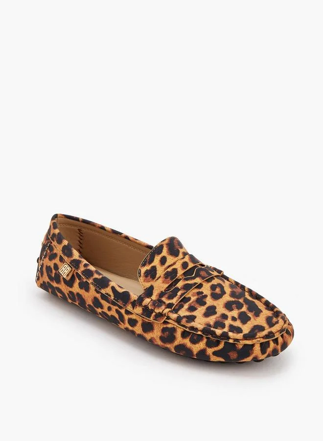Renzo Ruganni Women Animal Print Slip-On Loafers