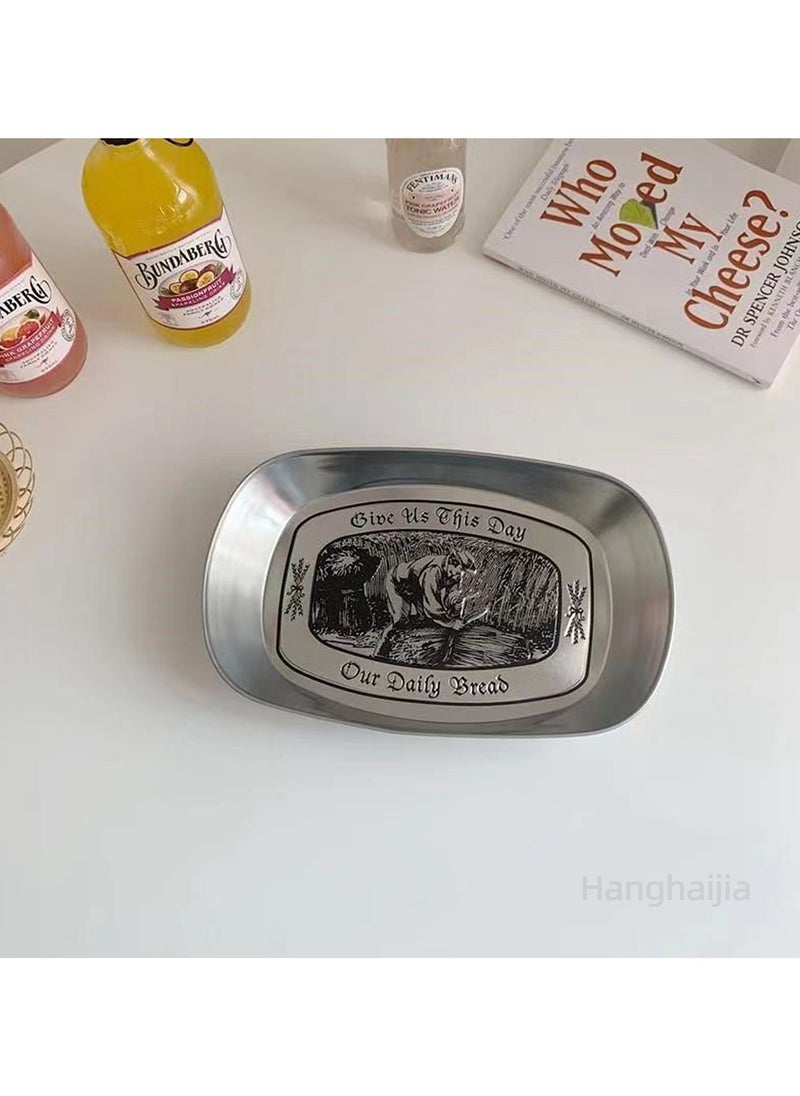 Hanghaijia Tinplate Outdoor Products Camping Tableware, Home Kitchen Fruit Dried Fruit Food Vegetable Storage Tray Fruit Bowls  - Image 3