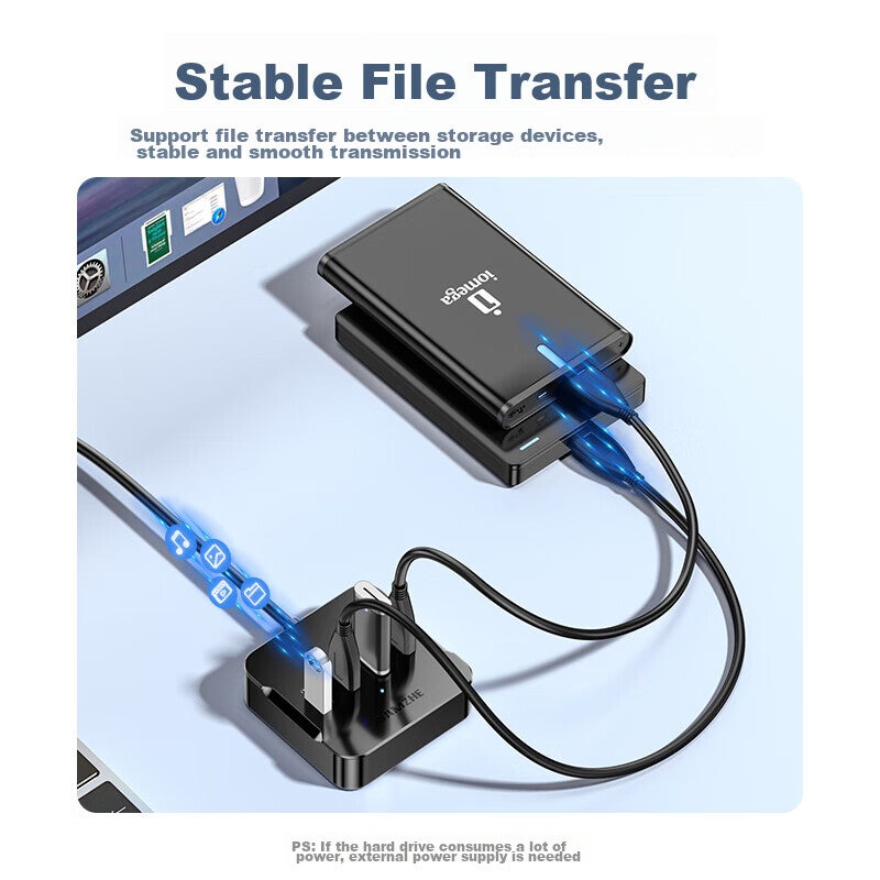 SAMZHE USB Hub Splitter, 3.0 High-Speed 4-Port HUB Expansion Dock, Laptop One-To Converter Extension Cable Interface, 0.5 Meter HUB04 - Image 2