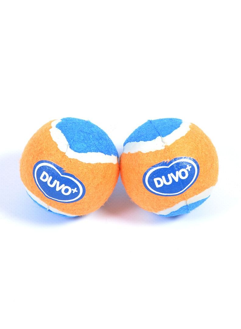 duvo Plus 2pcs Tennisball Toy For dogs Orange/Blue 6CM - Image 1