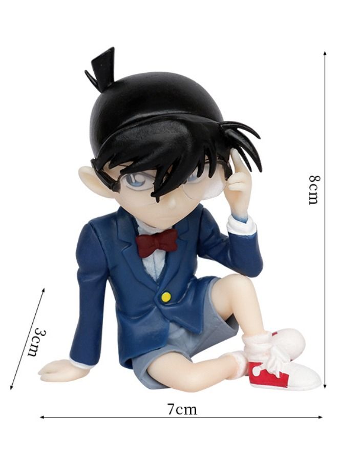 Anime Detective Conan Action Figure, Conan Edogawa Model Figure Statue, PVC Character Model Toys, Collection Gift Creative Cartoon Toy for Boys and Girls 7*3*8 cm - Image 2