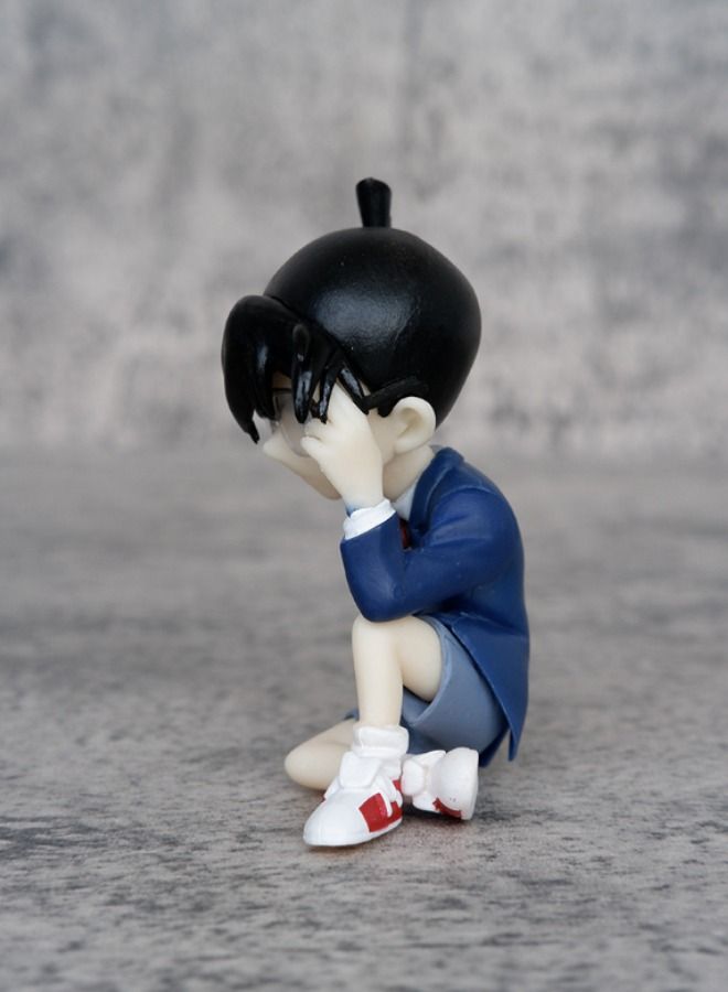 Anime Detective Conan Action Figure, Conan Edogawa Model Figure Statue, PVC Character Model Toys, Collection Gift Creative Cartoon Toy for Boys and Girls 7*3*8 cm - Image 4