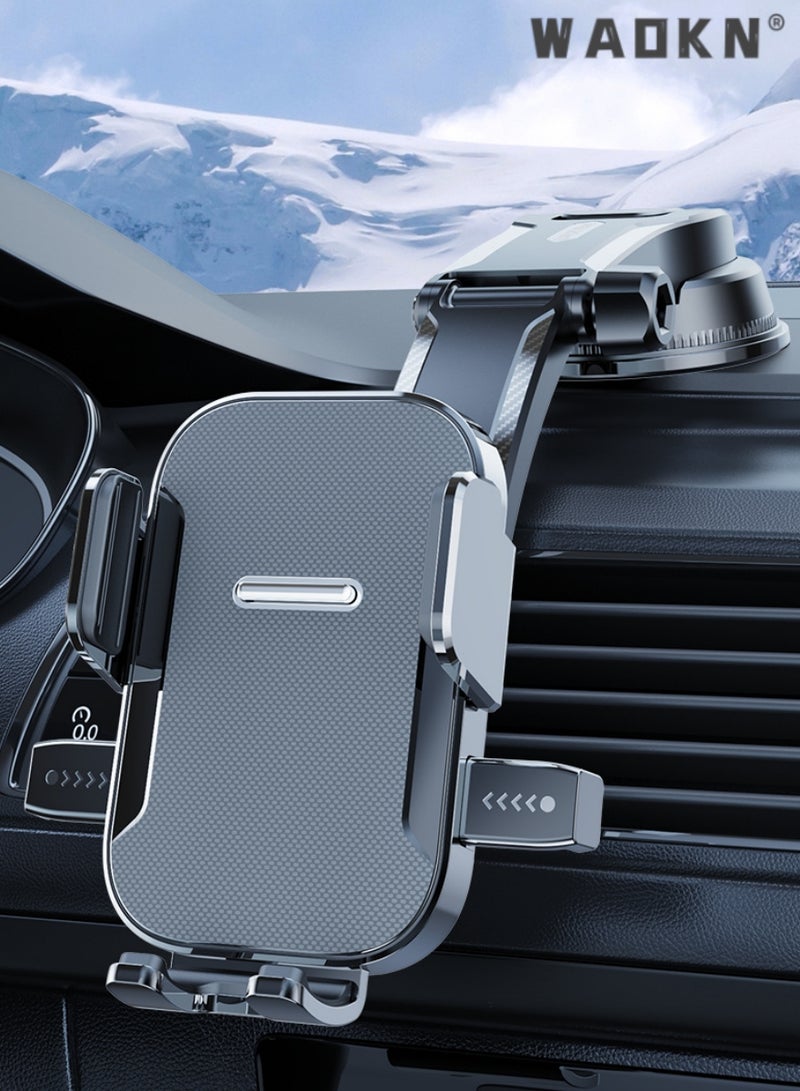 WAOKN 360 Degree Rotating Universal Cell Phone Mount Dashboard Windshield Air Vent [Multi-Angle Adjustment Arm] Dash Phone Holder Mount, Car Cell Phone Holder, for Car Fit for All Mobile Phones. - Image 3