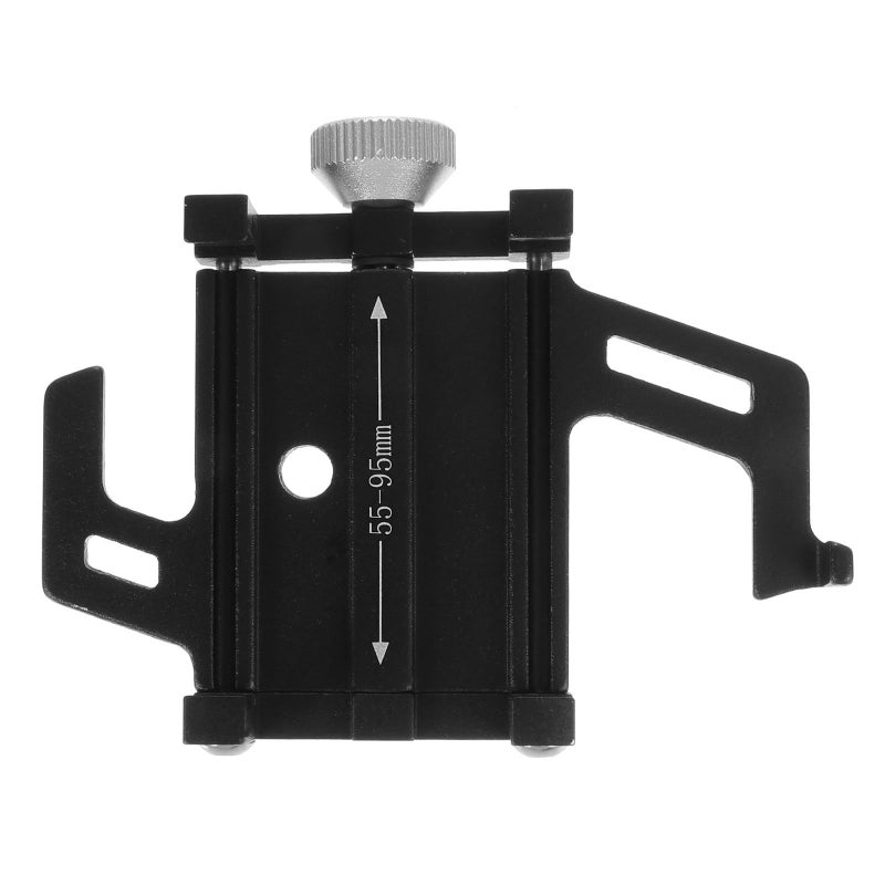 Bike Phone Bracket Aluminum Alloy Handlebar Mount AntiShake Universal Support Black - Image 2