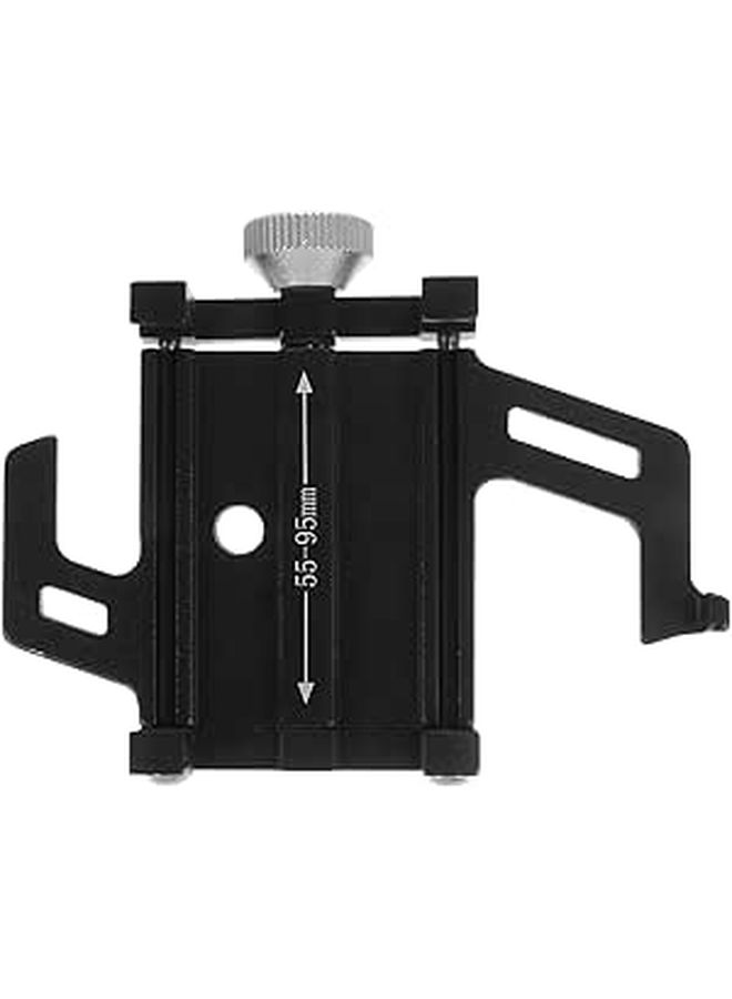 Bike Phone Bracket Aluminum Alloy Handlebar Mount AntiShake Universal Support Black - Image 1