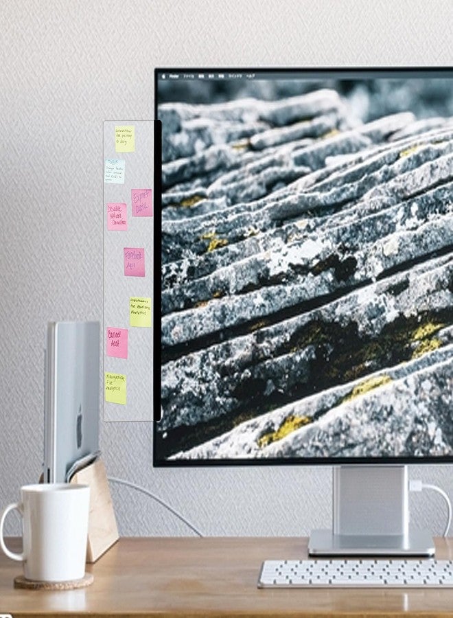 JYNHOOR Multifunctional Computer Monitor Standby Message Board - Transparent Computer Side Panel/Memo Creative Display Side Panel,1Set (Left & Right) - Image 4