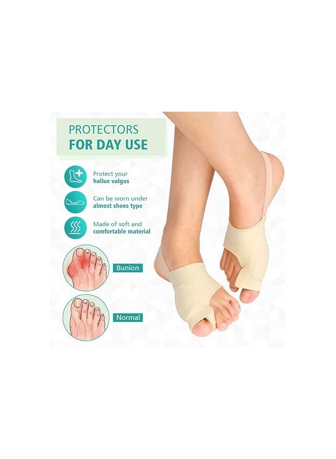 Generic Bunion Corrector and Bunion Relief with Big Toe Separators, Hallux Valgus Corrector Orthopedic Bunion Protector Sleeves with Gel Pad Anti-Slip Strap for Hammer Toe Pain Relief,Bunion Splint Socks Pads  - Image 2