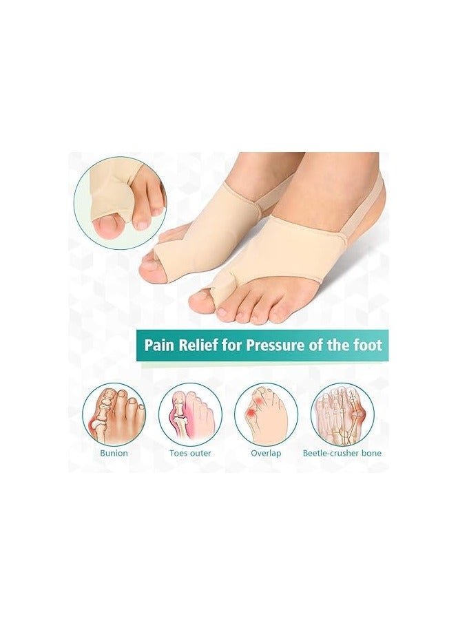 Generic Bunion Corrector and Bunion Relief with Big Toe Separators, Hallux Valgus Corrector Orthopedic Bunion Protector Sleeves with Gel Pad Anti-Slip Strap for Hammer Toe Pain Relief,Bunion Splint Socks Pads  - Image 4