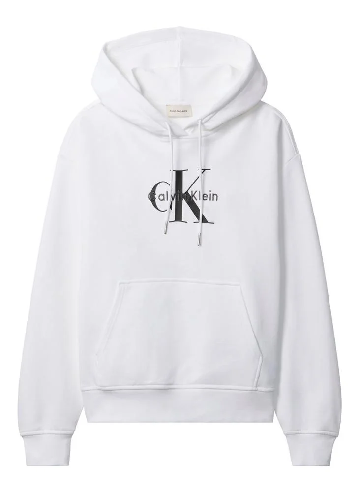 Calvin Klein Jeans  Logo Embroidery French Terry Hoody for Women | Best Price UAE