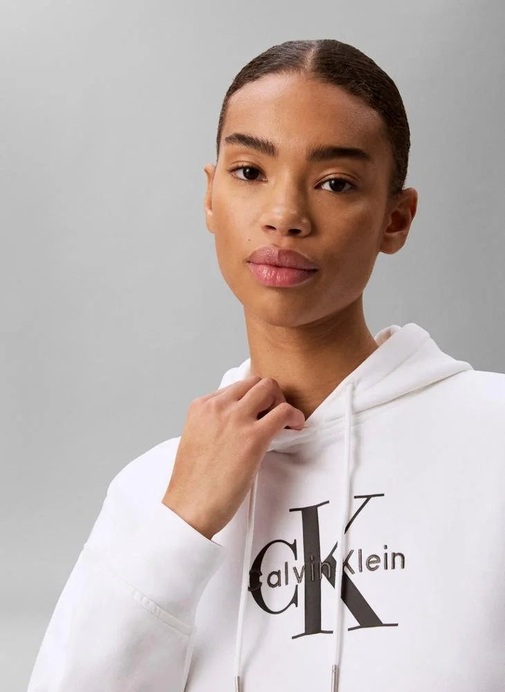 Calvin Klein Jeans  Logo Embroidery French Terry Hoody for Women | Best Price UAE