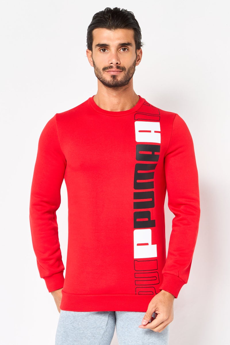PUMA Men Sportswear Fit Long Sleeve Outdoor Sweatshirt, Red - Image 1