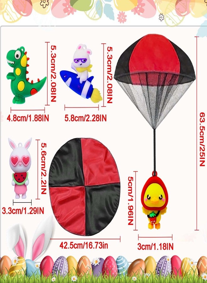 Voiiake Easter Egg Fillers & Basket Stuffer Essentials for Teens Kids - 4Pack Prefilled Easter Eggs with Parachute Toys, Treasure Box Toys for Classroom Boys Girls, Egg Hunt Party Supplies, Carnival Prizes - Image 2