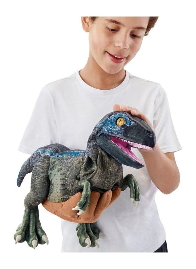 JURASSIC WORLD - Jurassic World REAL FX Baby Blue Dinosaur Toy | Hyper-Realistic Animatronic with Life-Like Movements & Real Movie Sounds | Official Jurassic World Dominion Toy | Ages 8+ - Image 1