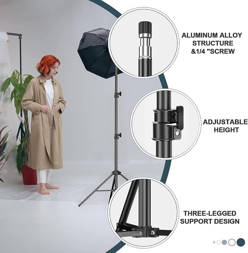 EMART Photography Light Stand 7ft, Portable Lighting Tripod, 2 Pack - Image 4
