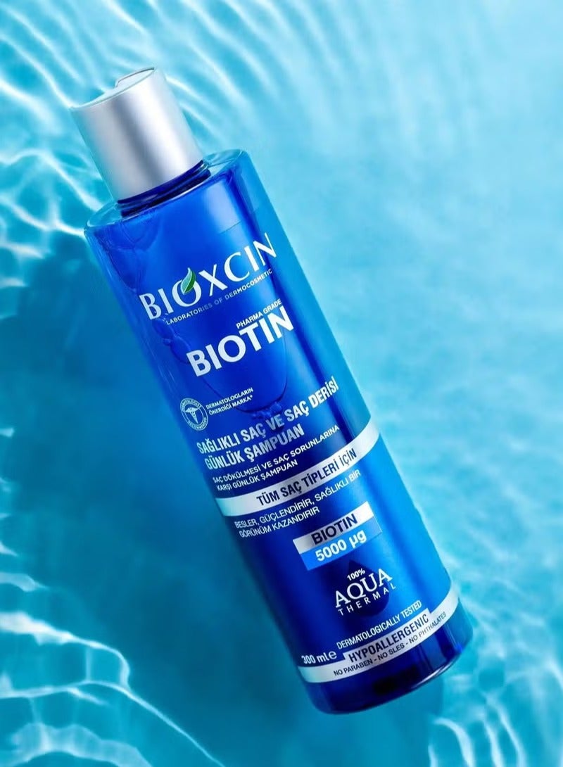 BIOXCIN BIOTIN SHAMPOO Healthy Hair And Scalp 300ML - Image 3