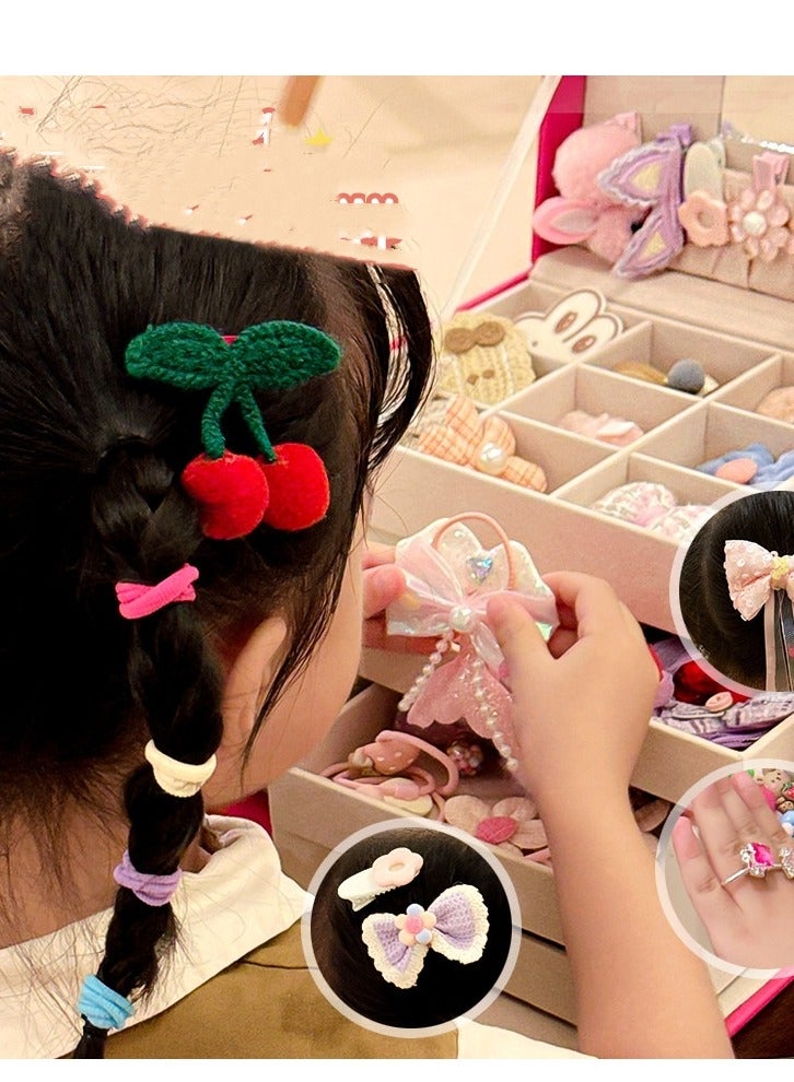 Girl Hair Clip Hair Rope Combination Princess Cute Hair Accessories Set Gift Box - Image 3