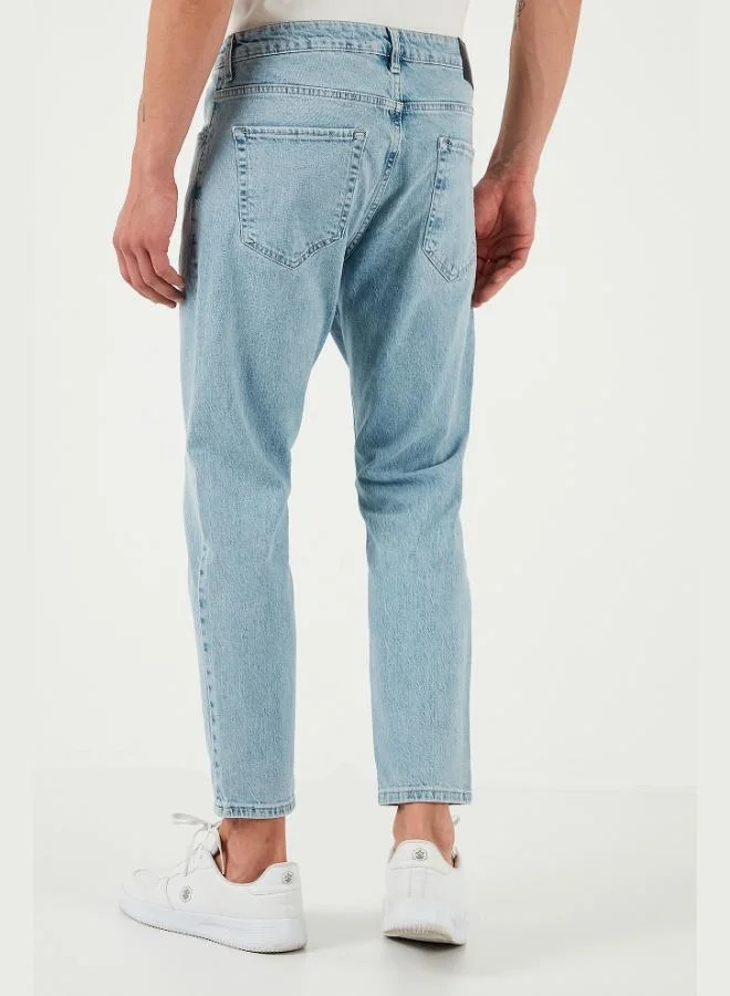 Buratti  Buratti Stretch Cotton Slim Fit Normal Waist Straight Leg Jeans Men's JEANS 5900S601MILANO for Men | Best Price UAE