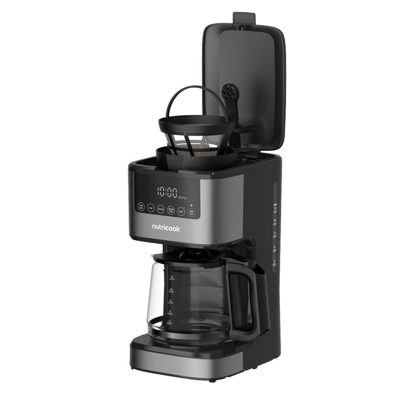 نيوتري كوك Drip Coffee Machine, 12-Cup Coffee Maker, 900W, 24H Programmable Auto Brew, Iced Coffee Mode, Custom Brew Strength, 40 Min Keep Warm, Digital Control Panel, 2-Year Warranty 1.5 L 900 W DC150 black - Image 3
