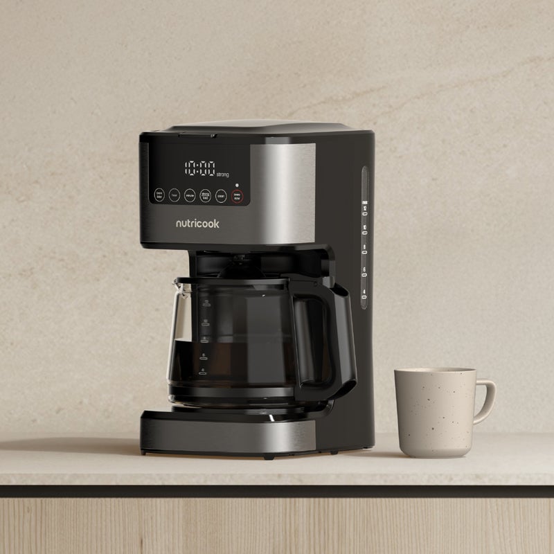 نيوتري كوك Drip Coffee Machine, 12-Cup Coffee Maker, 900W, 24H Programmable Auto Brew, Iced Coffee Mode, Custom Brew Strength, 40 Min Keep Warm, Digital Control Panel, 2-Year Warranty 1.5 L 900 W DC150 black - Image 4