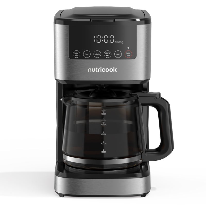 نيوتري كوك Drip Coffee Machine, 12-Cup Coffee Maker, 900W, 24H Programmable Auto Brew, Iced Coffee Mode, Custom Brew Strength, 40 Min Keep Warm, Digital Control Panel, 2-Year Warranty 1.5 L 900 W DC150 black - Image 1