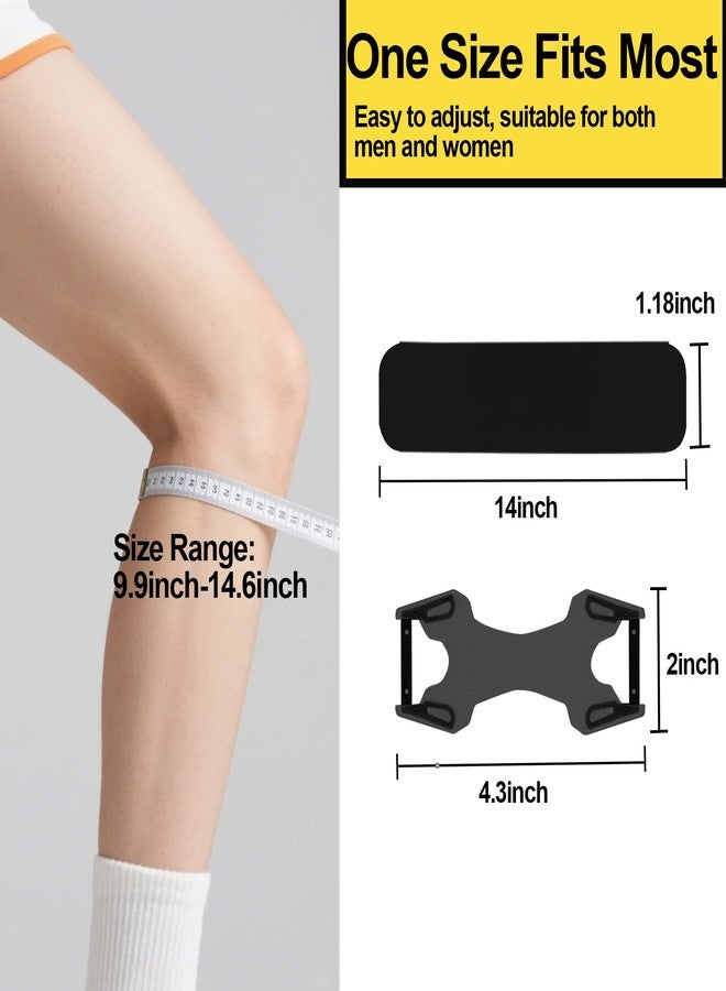 FVVWVV 2 Pack Patellar Tendon Support Strap,Adjustable Silicone Patella Knee Strap for Knee Pain Relief,Knee Bands for Basketball, Tendonitis, Running, Tennis, Jumpers, Squats(Black) - Image 5