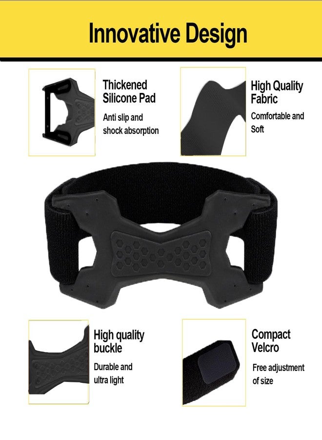 FVVWVV 2 Pack Patellar Tendon Support Strap,Adjustable Silicone Patella Knee Strap for Knee Pain Relief,Knee Bands for Basketball, Tendonitis, Running, Tennis, Jumpers, Squats(Black) - Image 2