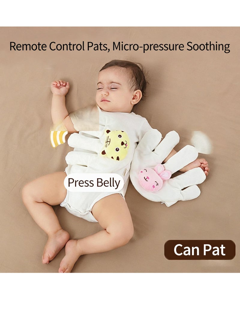Gonice Baby Hand-Shaped Soothing Pad: Remote-Controlled Patting + Warm Compress for Tummy Comfort - Image 2