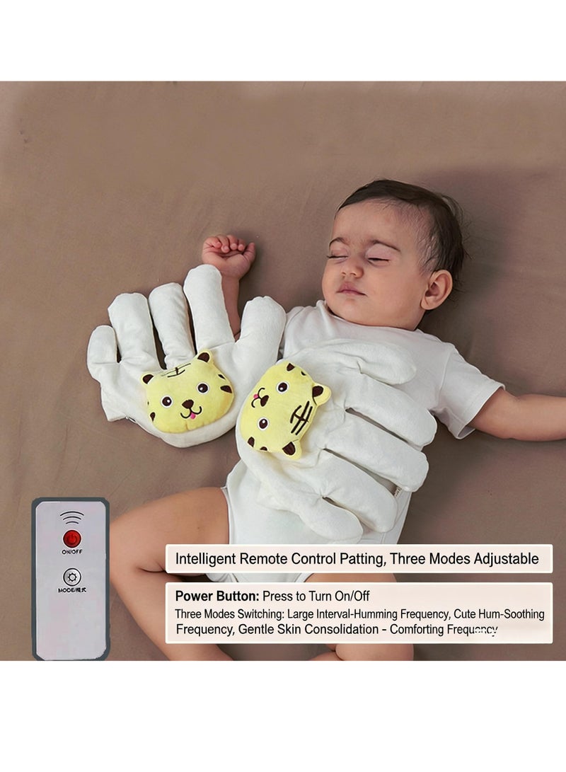 Gonice Baby Hand-Shaped Soothing Pad: Remote-Controlled Patting + Warm Compress for Tummy Comfort - Image 4