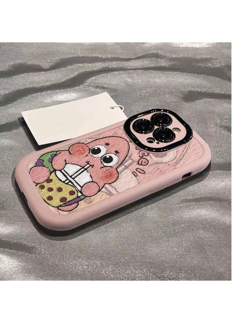 NIBEMINENT Pai Da Xing Milk Tea Protective TPU Case Cover For iPhone 16 Pro, Pink