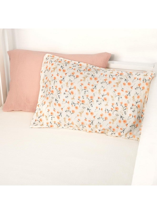 Hooyax غطاء وسادة للأطفال من هوياكس - 100% قطن موسلين يناسب وسائد الأطفال 13 * 18، غطاء وسادة صغير ناعم وقابل للتنفس، غطاء وسادة سرير وسفر مع إغلاق ظرف (وردي، زهري) - Image 5