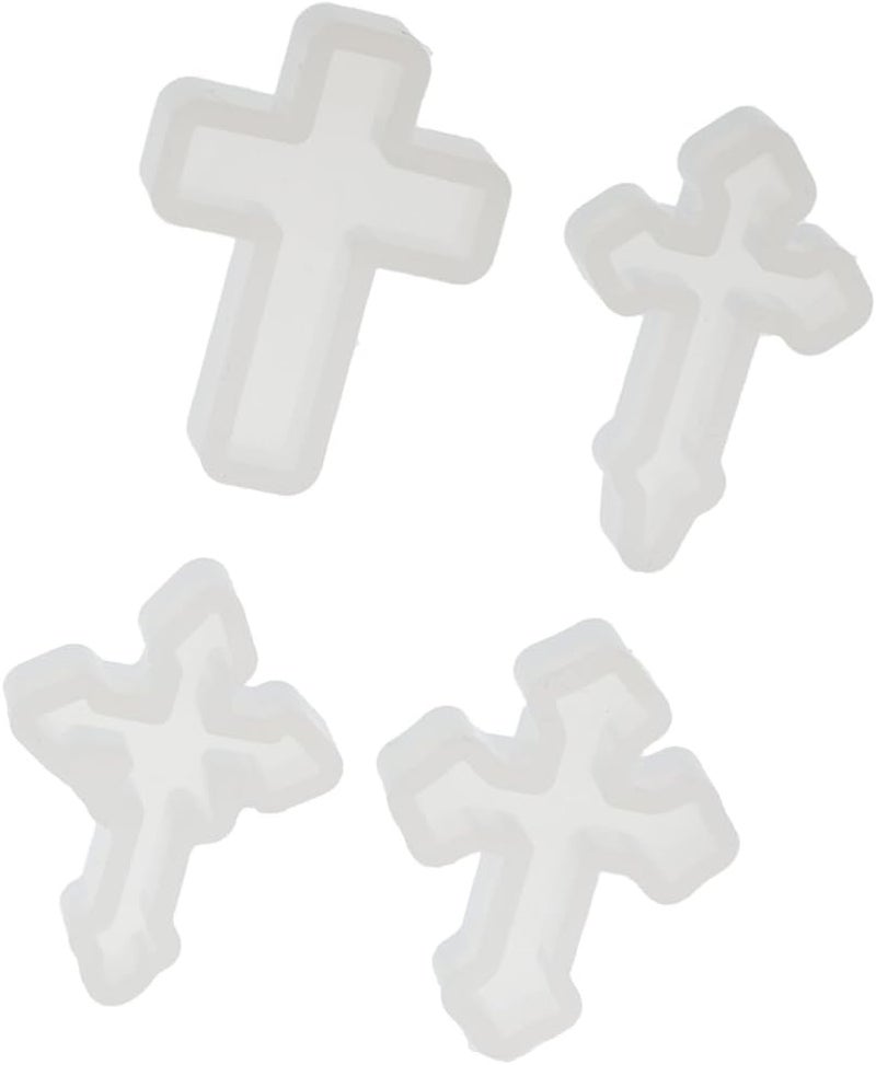klarako4 Pieces/set Cross Shape Silicone Pendants DIY Mold Mould for Resin Casting Epoxy Handmade Crafts Jewelry Making - Image 2