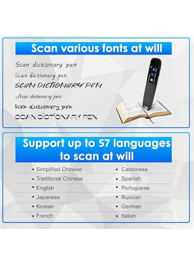 Scan Translation Pen, Translator Pen with 112 Language, 1.97 OCR Digital Text to Speech Device, Reading Pen for Dyslexia, Language Translator Pen for Study, Travel, Business - pzsku/Z59FD2E17D695076CF1E0Z/45/_/1727934568/283edf17-6b4c-4ab6-acb2-7dcd156982e4