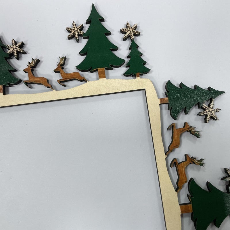 Sanmtang 2024 Christmas Door Topper Holiday Home Decor Funny Snowman Santa Claus Top Door Frame Corner Sign Decorations  Windows Walls DIY Craft for Christmas Party Ornament (Christmas Trees) - Image 3