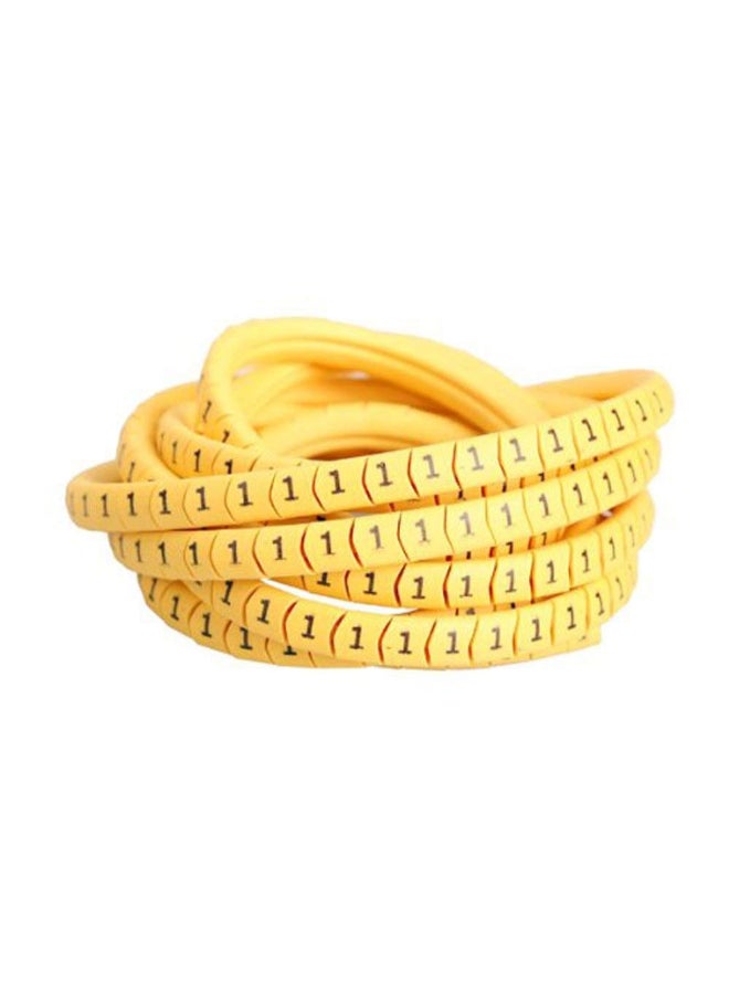 10 Roll of 0-9 Number Tube Cable Wire Label Tag Yellow/Black - Image 3