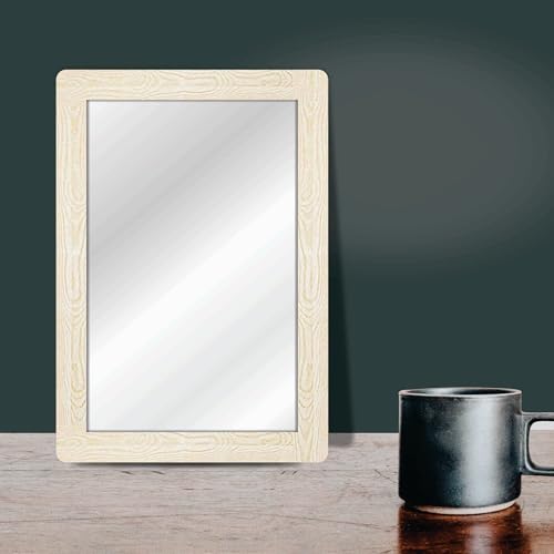 Creative Arts n Frames Small Size Rectangle Mirror for Cosmetic Shaving Make Up Bathroom and Indoor Use (Pine 9x13inch) - Image 3