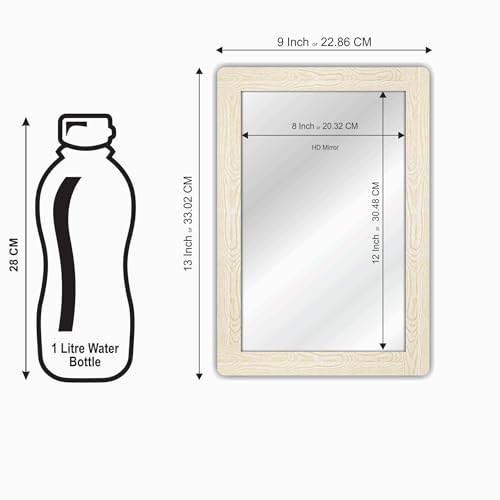 Creative Arts n Frames Small Size Rectangle Mirror for Cosmetic Shaving Make Up Bathroom and Indoor Use (Pine 9x13inch) - Image 5