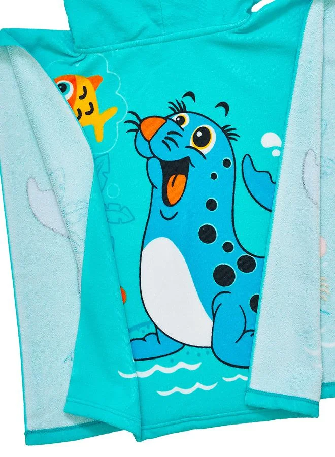 babyqlo Cartoon Seal Kids Hooded Bath Towel