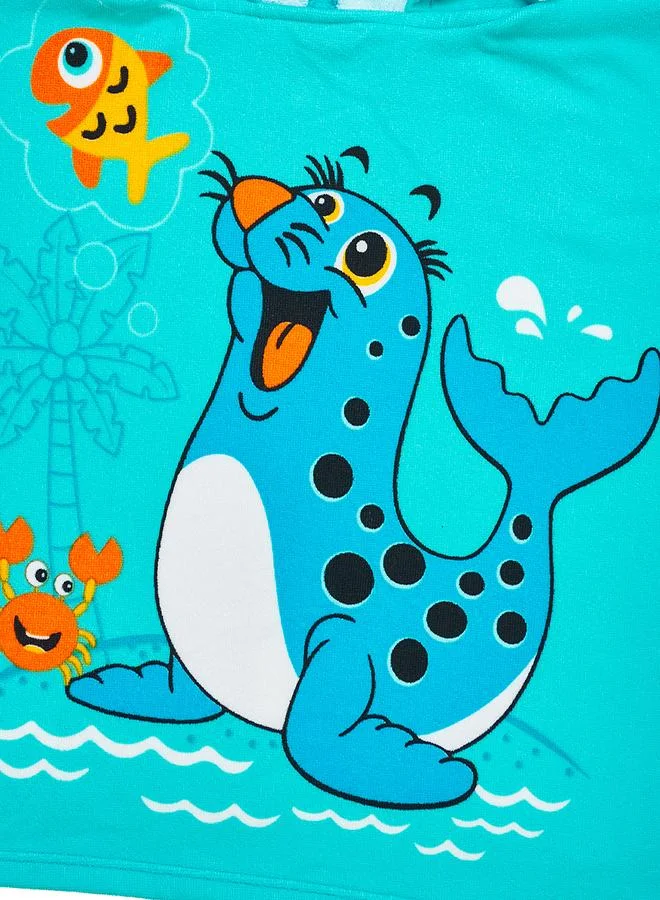 babyqlo Cartoon Seal Kids Hooded Bath Towel