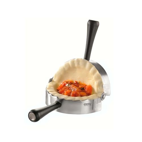 GEFU 28490 Ravioli & Pasta Mold Round, Silver & Black - Image 1