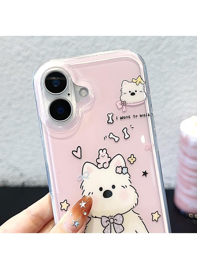 S-TOP Case For iPhone 15 Pro Max Double-sided IMD Puppy Print TPU Phone Case - Image 4