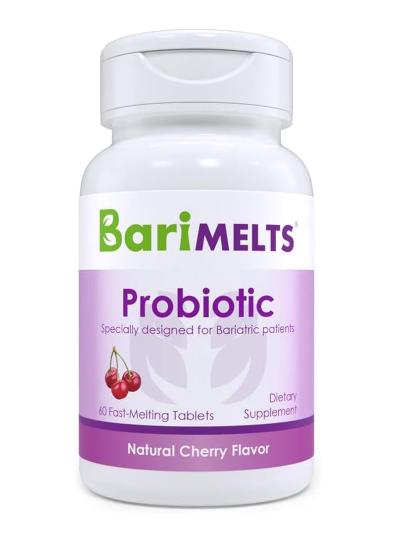 BariMelts Probiotic Dissolvable Bariatric Vitamins Natural Cherry Flavor 60 Fast Melting Tablets - Image 1